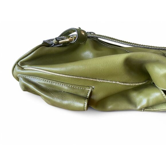 Backpack Women Mini Green Simulated Leather Gold Fittings Excellent Condition - Picture 9 of 12
